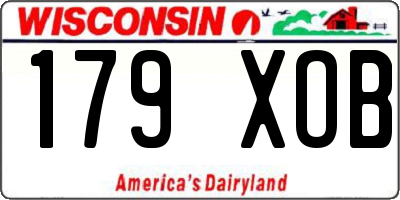 WI license plate 179XOB