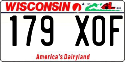 WI license plate 179XOF