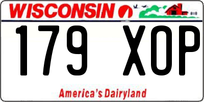 WI license plate 179XOP
