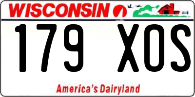 WI license plate 179XOS