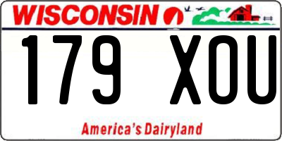 WI license plate 179XOU