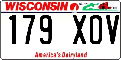 WI license plate 179XOV