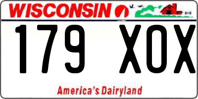 WI license plate 179XOX