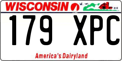 WI license plate 179XPC