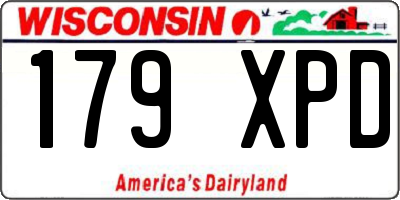 WI license plate 179XPD