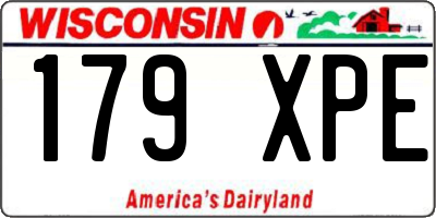 WI license plate 179XPE