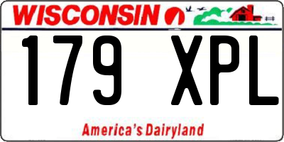 WI license plate 179XPL
