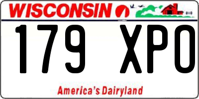 WI license plate 179XPO