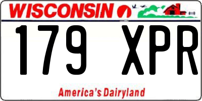 WI license plate 179XPR