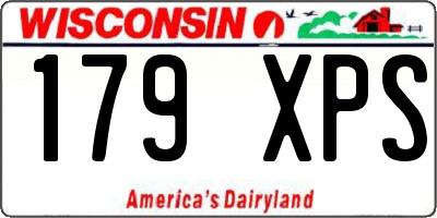 WI license plate 179XPS