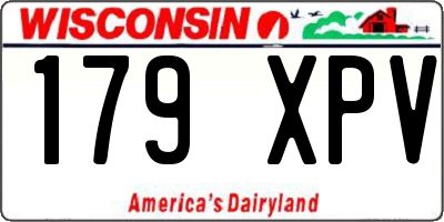 WI license plate 179XPV