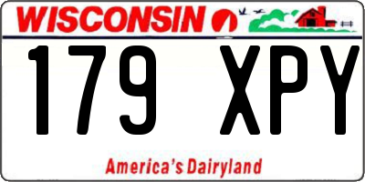 WI license plate 179XPY