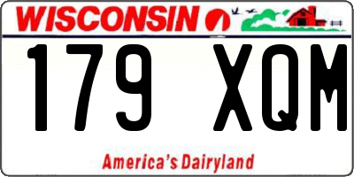 WI license plate 179XQM