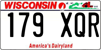 WI license plate 179XQR