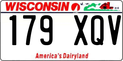 WI license plate 179XQV