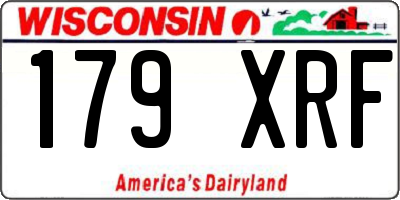 WI license plate 179XRF