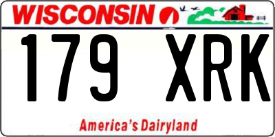 WI license plate 179XRK