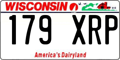 WI license plate 179XRP