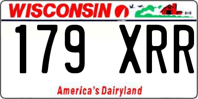 WI license plate 179XRR