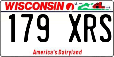 WI license plate 179XRS