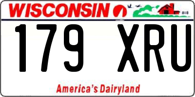 WI license plate 179XRU