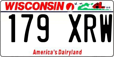 WI license plate 179XRW