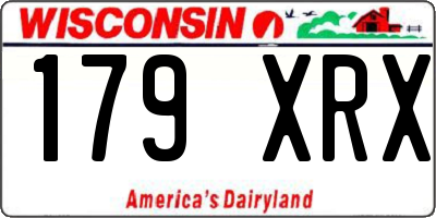 WI license plate 179XRX