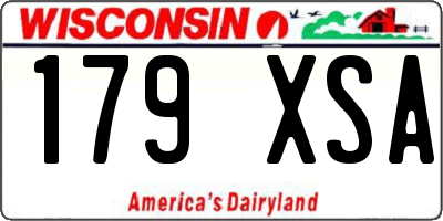 WI license plate 179XSA