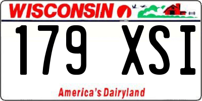 WI license plate 179XSI