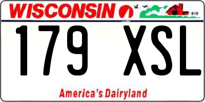 WI license plate 179XSL