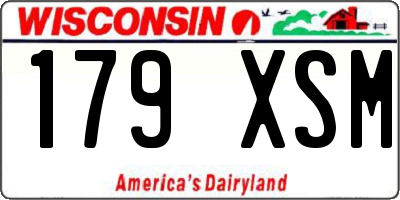 WI license plate 179XSM