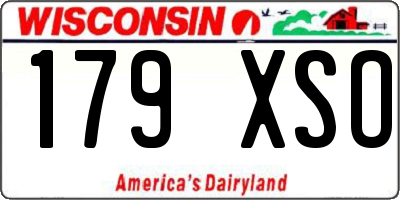 WI license plate 179XSO