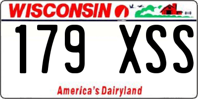 WI license plate 179XSS
