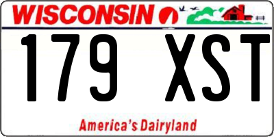 WI license plate 179XST