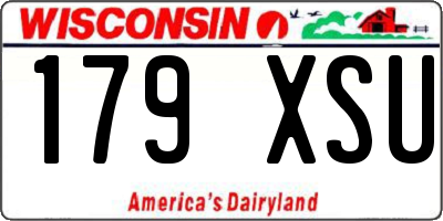 WI license plate 179XSU