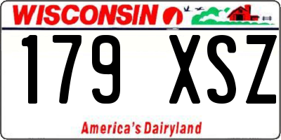WI license plate 179XSZ