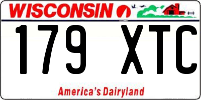 WI license plate 179XTC