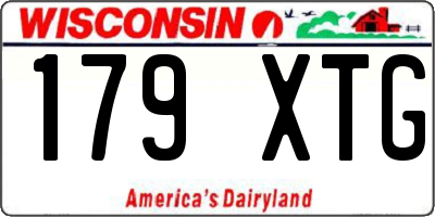 WI license plate 179XTG