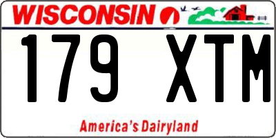 WI license plate 179XTM