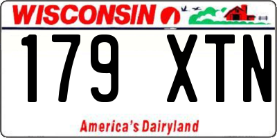 WI license plate 179XTN