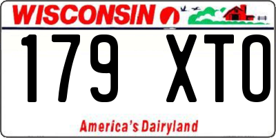 WI license plate 179XTO