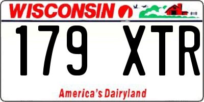 WI license plate 179XTR