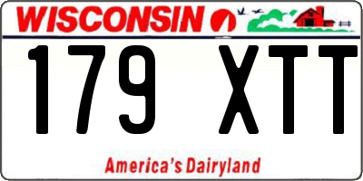 WI license plate 179XTT