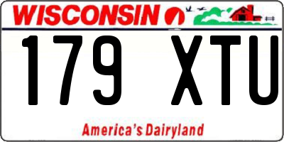 WI license plate 179XTU
