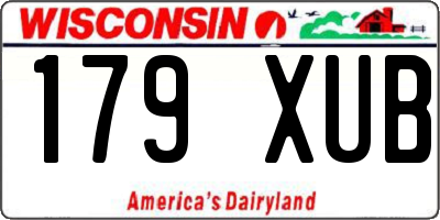 WI license plate 179XUB