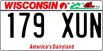 WI license plate 179XUN