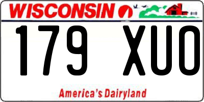WI license plate 179XUO