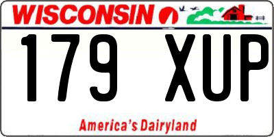WI license plate 179XUP