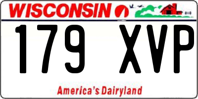 WI license plate 179XVP
