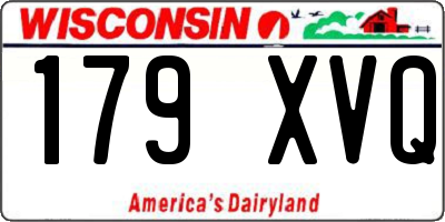 WI license plate 179XVQ